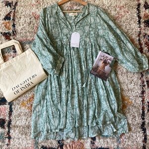 Daughters of India Kyra Mini dress in Jade SIZE MEDIUM